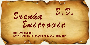 Drenka Dmitrović vizit kartica